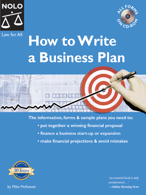 Title details for How to Write a Business Plan by Mike McKeever  - Available